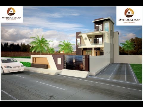 simple-indian-home-with-groove-and-glass-stair-section-modern-home-exterior-design-ideas