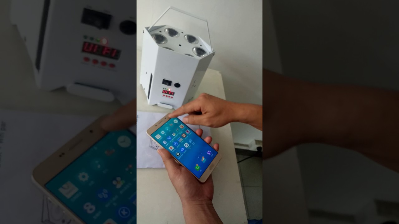 How to use the mobile app control the wireless battery led uplight