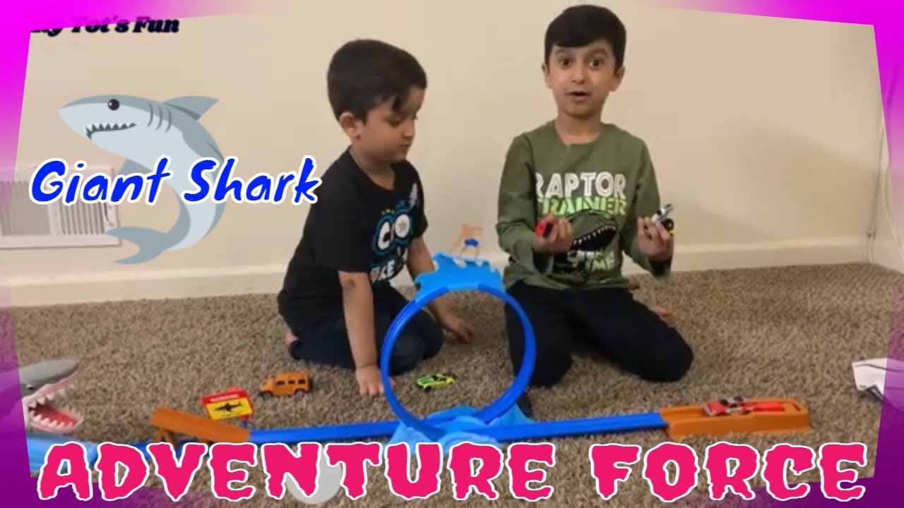 Beat The Bite Of Giant Shark Adventure Force Bash & Bite Shark Track ...