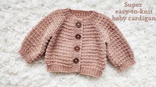 Free video tutorial. The Skylar Baby Cardigan (size: 0-3 months) by SeventhSedge.