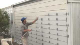 How To Spray A House - Airless spray painting exterior walls.