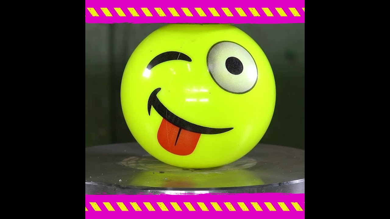 Crushing Toys with Hydraulic Press