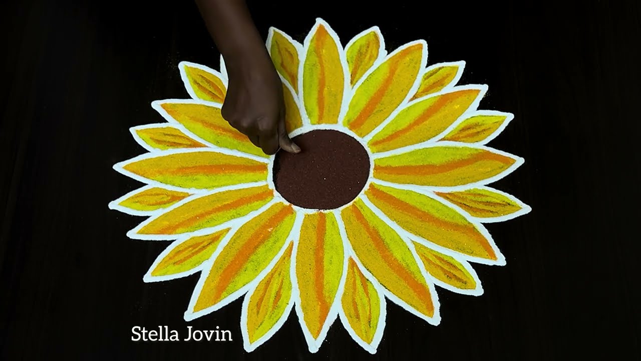 7 x 4 dots | Margazhi Special Rangoli | Margazhi kolam @RangolibyStellaJovin