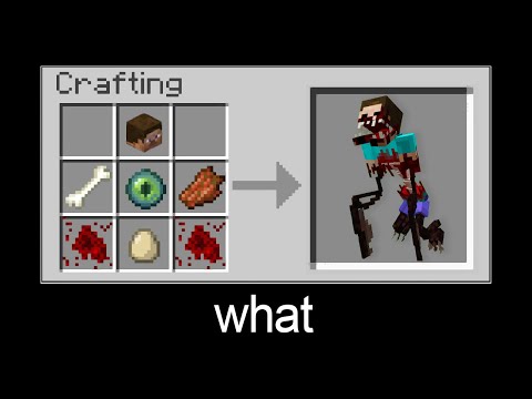 Minecraft wait what meme part 520 (Crafting Mutant Herobrine)