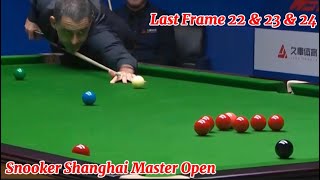 Snooker Shanghai Master Open Ronnie O’Sullivan VS Luca Brecel ( Last Frame 22 & 23 & 24 )