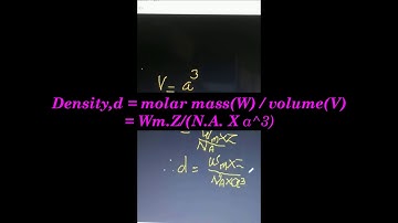Video,13, Density of cubic unit cell-crystals