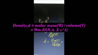 Video,13, Density of cubic unit cell-crystals