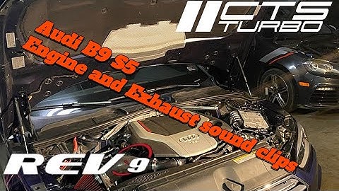 Audi S5 Engine and Exhaust sound clip after installing CTS HF Downpipe, Intake and Rev9 Intercooler