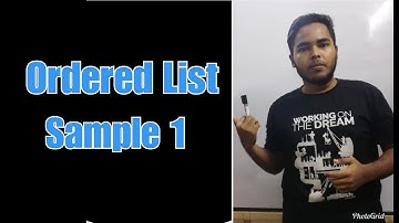 20. Ordered List Sample 1