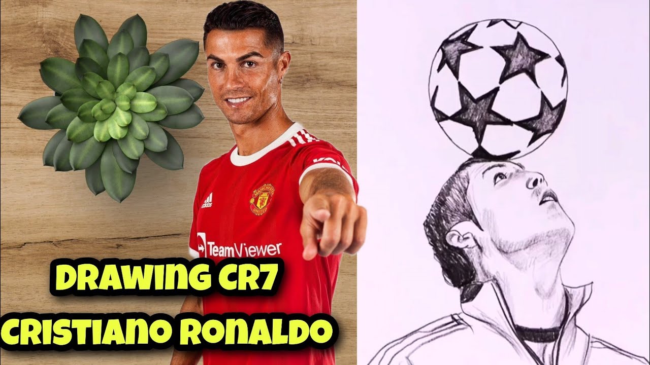Drawing CR7 Cristiano Ronaldo | CR7 | Drawing Ronaldo | Easy way to
