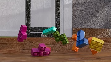 TETRIS FIDGET POPIT | SATISFYING SOFTBODY SIMULATION