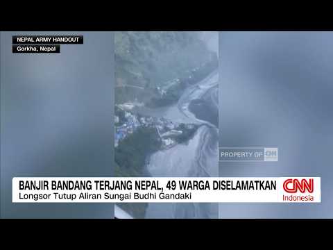 Banjir Bandang Terjang Nepal, 49 Warga Berhasil Diselamatkan