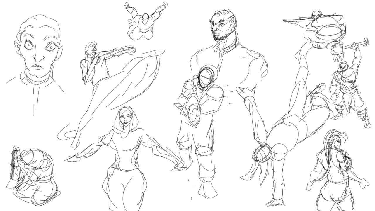 Draw Action Faces Figure Drawing Action Poses Gun