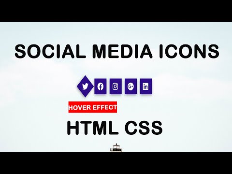 Simple Social media icons with html css | Using Font awesome icons | Social media buttons
