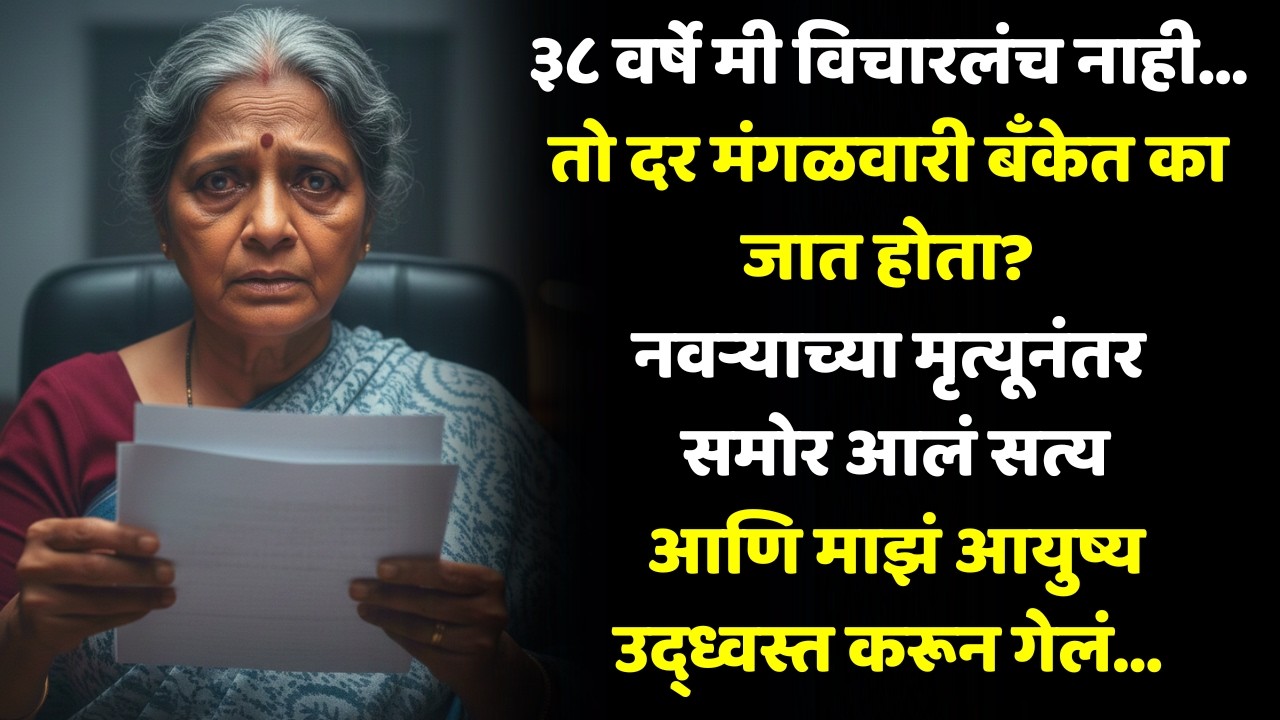 ३८ वर्षे माझा नवरा दर मंगळवारी बँकेत जायचा… त्याच्या मृत्यूनंतर कळलेलं सत्य अंगावर काटा आणणारं होतं…
