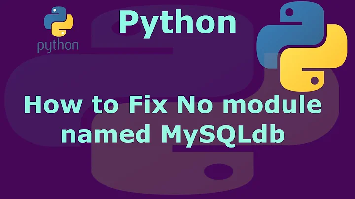 Python How to Fix No module named MySQLdb