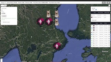 Block Wars game play - map based Ethereum blockchain game