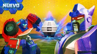¡El Equipo Optimus se enfrenta a Galvatron por el Misterioso Drop! | E24 | Transformers: CYBERWORLD