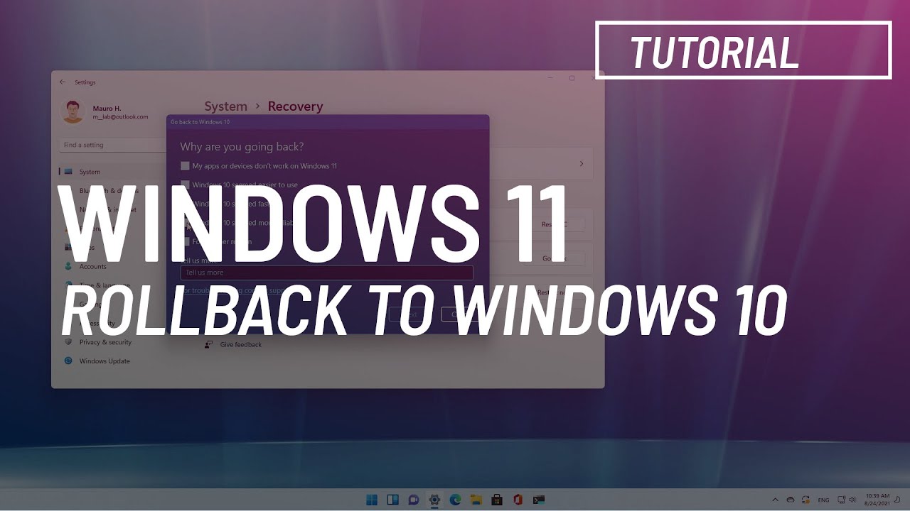 Windows 11: Uninstall and rollback to Windows 10 (easy... - youtube
