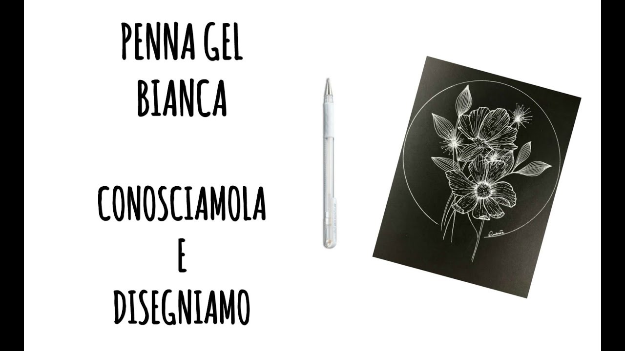 PENNA GEL BIANCA: cos'è? Come si usa ? Facciamo un Disegno