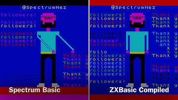‘Dancing Idiot’ Sinclair BASIC vs ZXBASIC Compiled