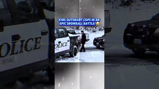 Kids Outsmart Cops in an Epic Snowball Battle!
