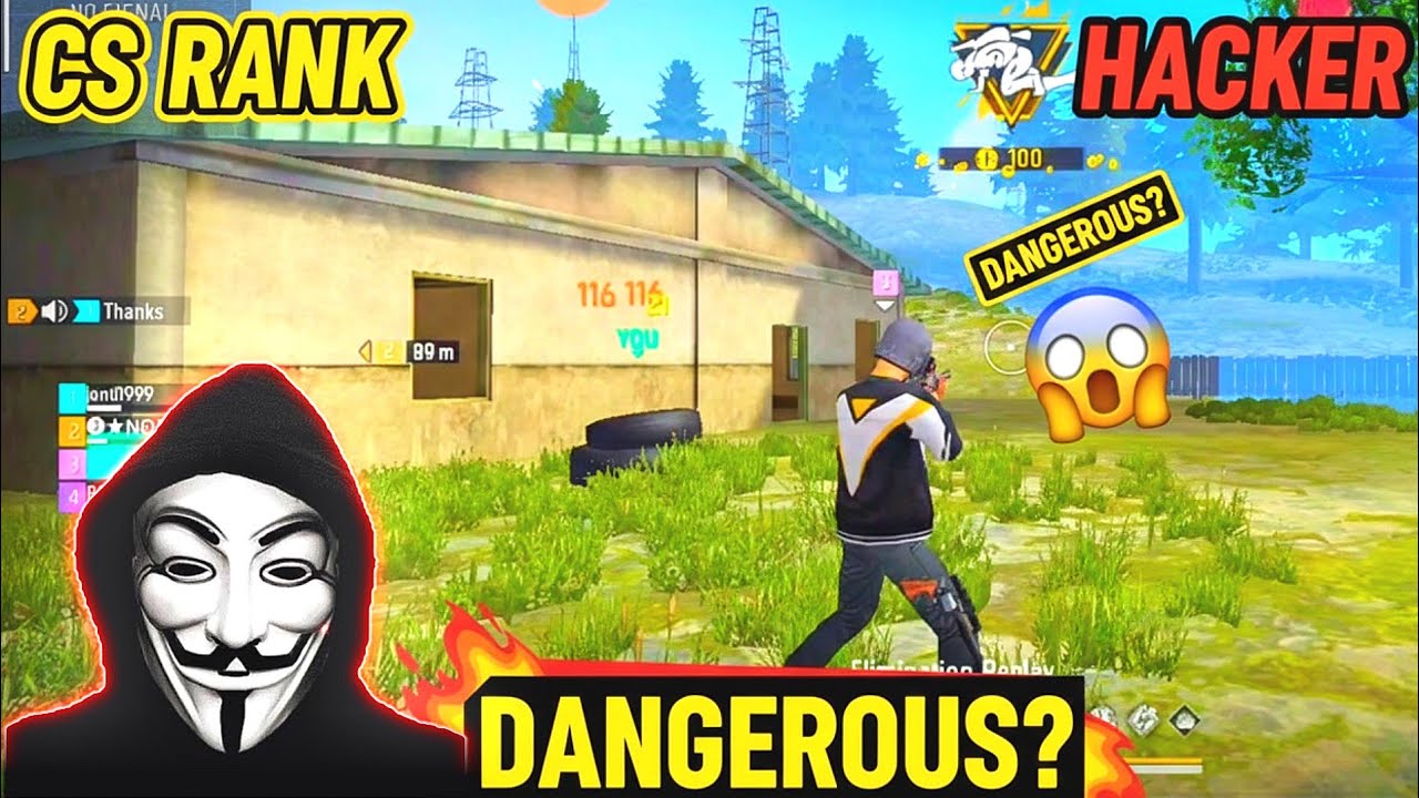 Free Fire CS Rank Me Sabse Dangerous Hacker 😱 | Riteek Gaming