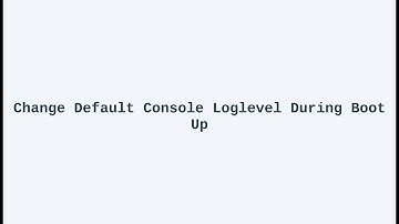 Change Default Console Loglevel During Boot Up on CentOS 6.3