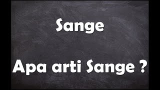 Apa Arti Kata Sange ?