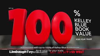 Get Ready to Roll at Limbaugh Toyota with 100% KBB Value for Your Trade