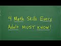 4 Essential Math Skills Every Adult Must Master for Real-Life Success 📚