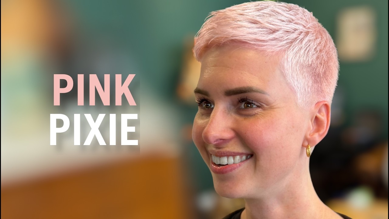 She Gets a Textured Pink Pixie