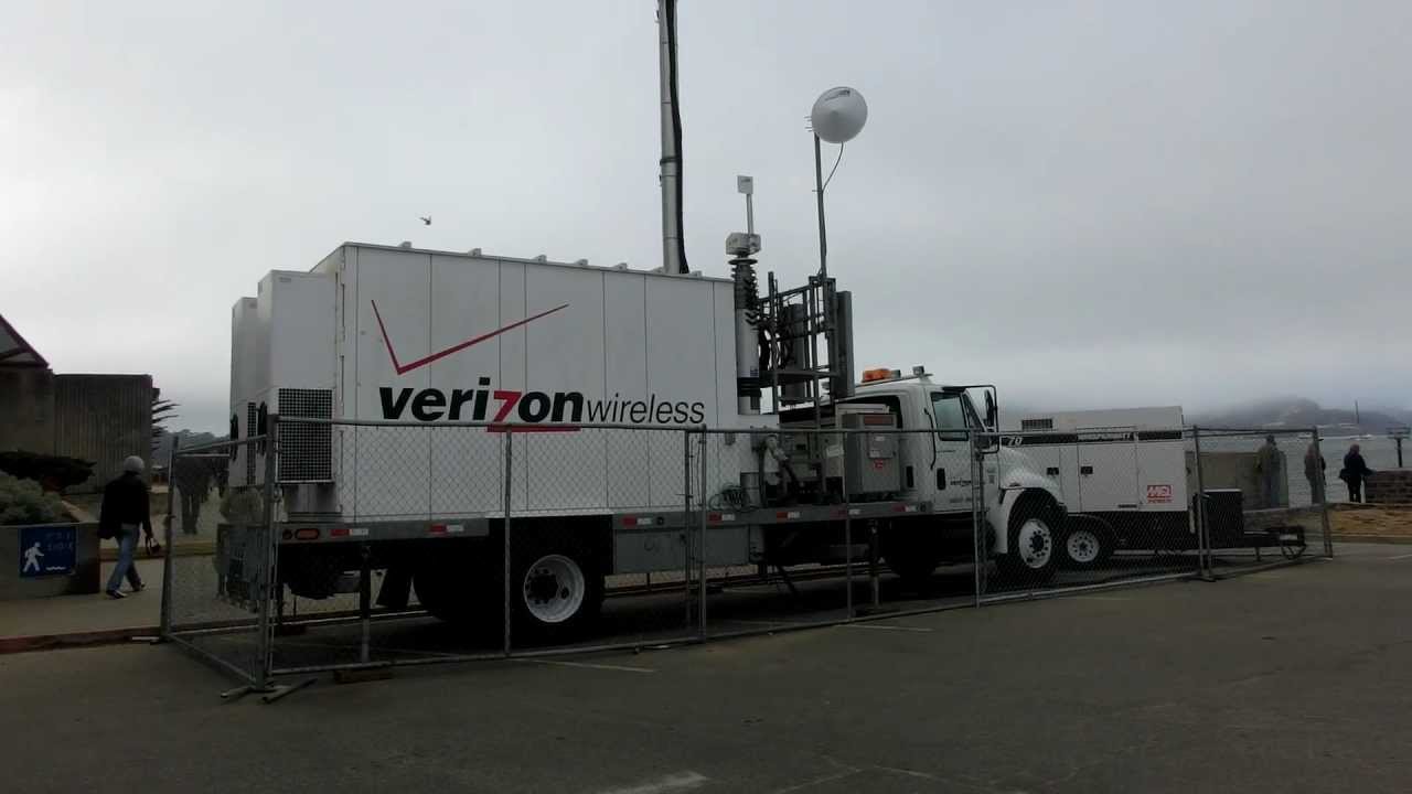 Close look at Verizon Mobile Base Station deployed in San Francisco event YouTube