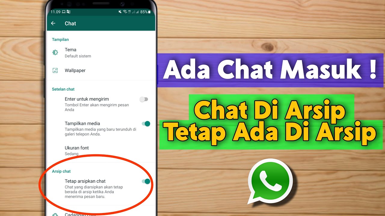 Cara Mengarsipkan Chat Whatsapp Permanen - Youtube