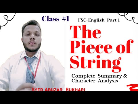 First Year English| Lesson 5| The Piece of String| Character Analysis ...