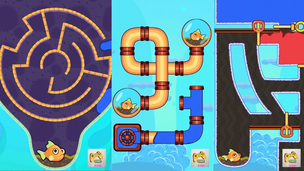 Save The Fish Game Gameplay Fishdom Move Fish Tube Game Fish