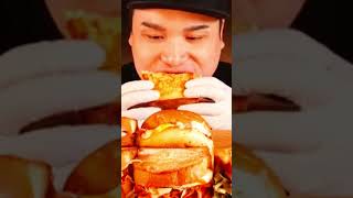 Mukbang EGG DROP TOAST SANDWICH #eggdrop #sandwich  #asmr #eatingsounds #notalking