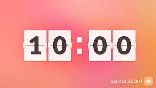 10 Min Satisfying Flip Clock Countdown Timer 🔔 Gentle Alarm screenshot 1