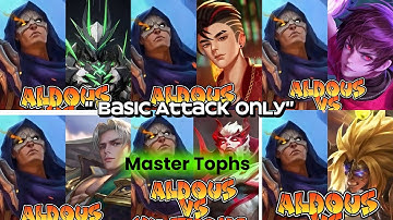 Aldous Vs Argus Vs Chou Vs Dyrroth Vs Alucard Vs Yu Zhong Vs Badang | Basic Attack Only
