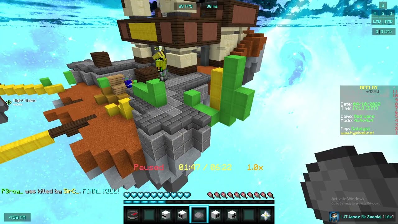 5 block clutch against bhopper