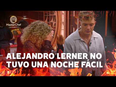 La noche accidentada de Alejandro Lerner en Masterchef Celebrity: errores y un susto con Maru