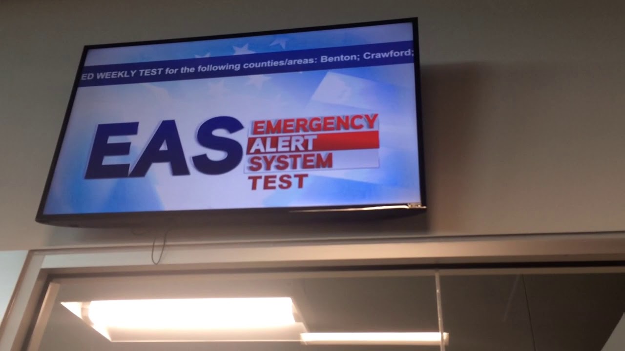 Required weekly test of the emergency alert system (rare) caught on ...