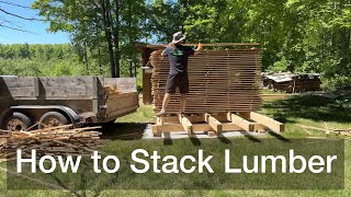 Air Drying Lumber - building the pile