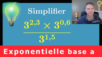 Exponentielle de base a • simplifier une expression avec a^x • Première générale