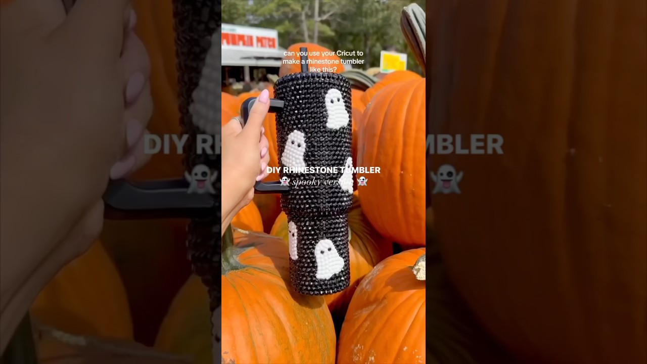 Стакан со стразами от Cricut 👻🎃🍂 #стаканстраза #cricutprojects #fallcrafts #diycrafts