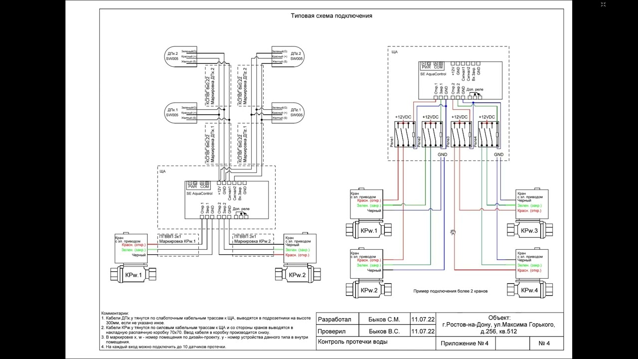 Проектирование раздела контроля протечки воды - YouTube