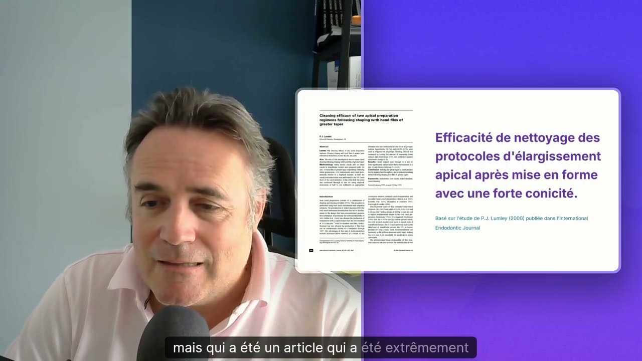 Endo Papers #10 : Philip Lumley 2000 - La préparation canalaire repose sur deux objectifs