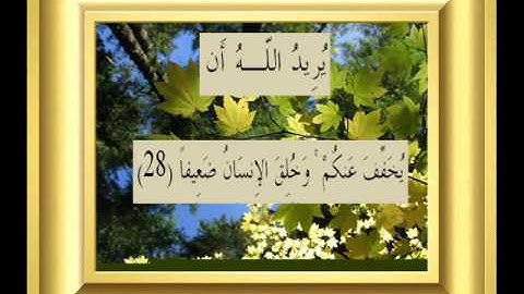 القران الكريم سورة النساء الأية 28.wmv