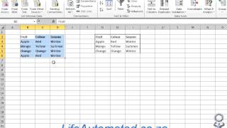 Display Unique rows and hide duplicates in Excel