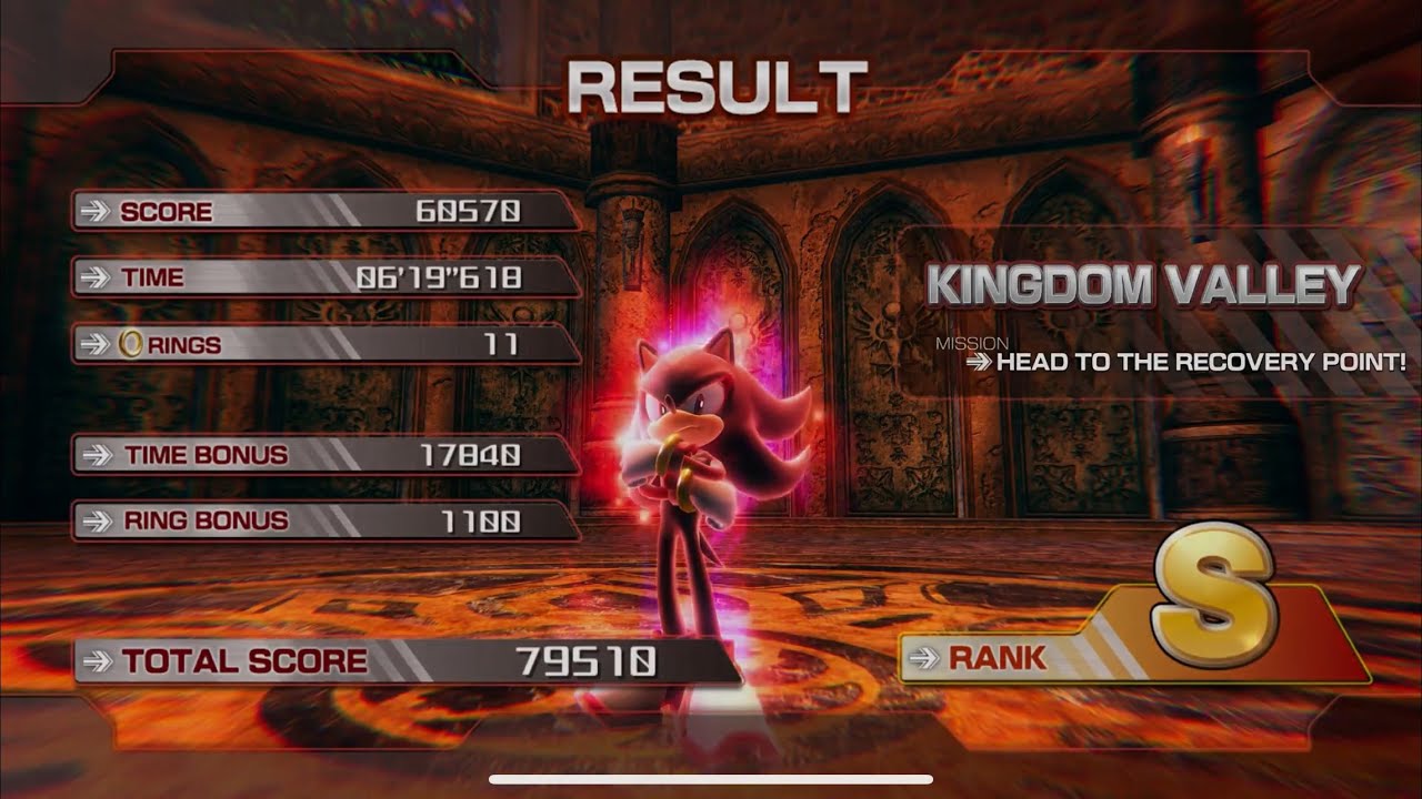Sonic P-06 - Kingdom Valley (Shadow): S Rank/79,510 Score